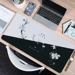 1 Large Gaming Mouse Pad, Life and Death Sakura Design - Japanese Sakura Pattern, Durable Desk Pad for PC/Laptop, Non-Slip Rubber Base, Washable Surface, Desktop Mouse Pad