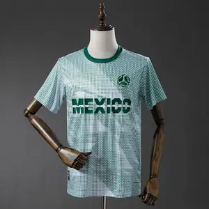 Mexico 2026 Special Edition Green Soccer Jersey with Exquisite Embroidery & Leather Logo on Chest for Men U5R