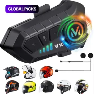 Rechargeable Motorcycle Helmet Speaker, IPX6 Waterproof Helmet Earphone with Automatic Call and Music Control, Compatible with All Helmets