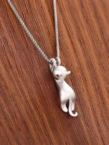 1 PC Elegant Cat Pendant Charm Necklaces For Women For Wedding Engagement Anniversary Party Band Jewelry Valentine's Day Gift