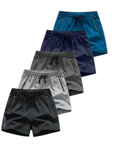 Men’s 5-piece summer casual athletic shorts set—stylish, breathable, quick-drying, versatile, suitable for outdoor sports