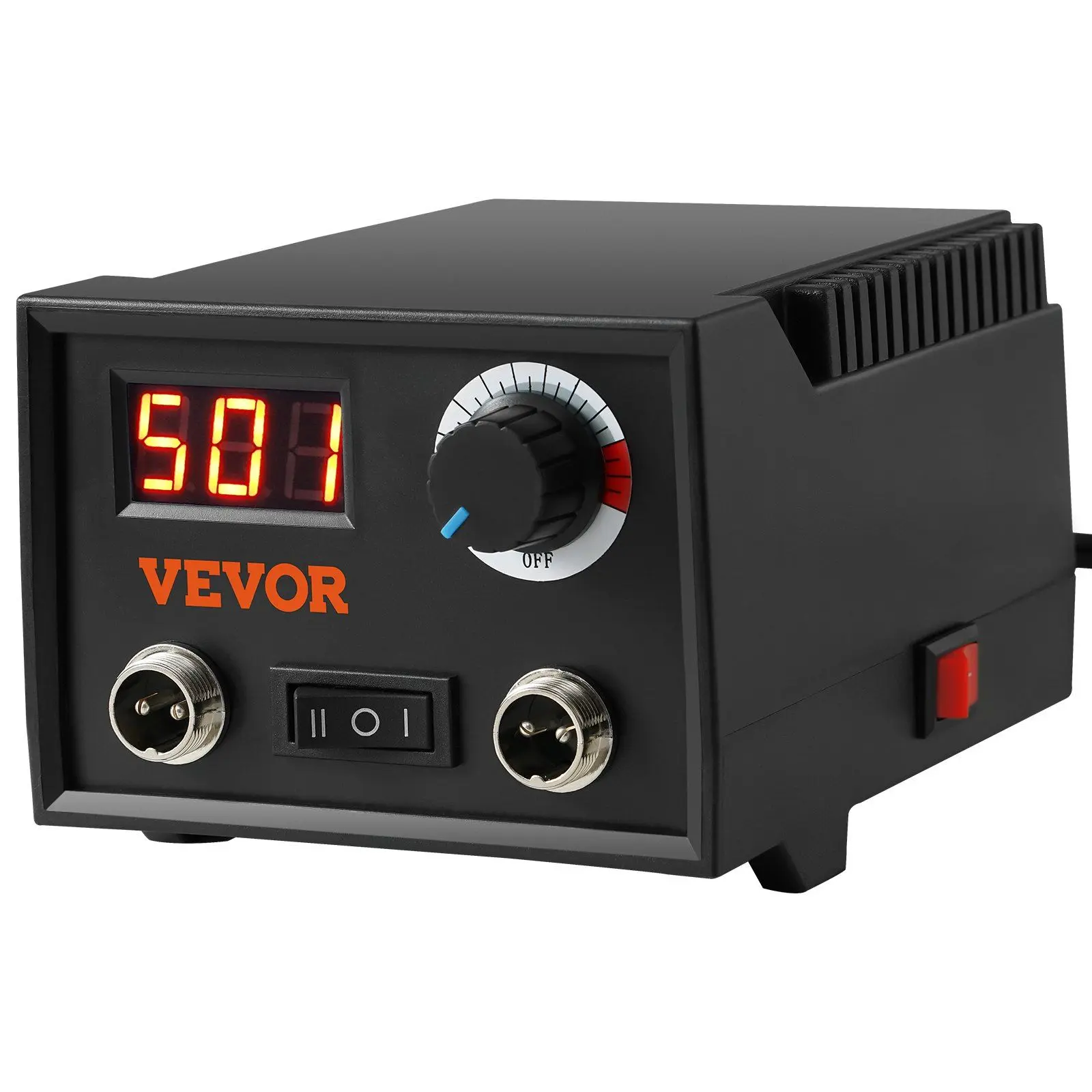 VEVOR Wood Burning Kit, 200~700 ° C Adjustable Temperature with Display, Dual Output Port with 2 Pyrography Pens, 23 Wire Nibs, 4 Wood Chip, 1 Pen Holder, 1 Screwdriver, 1 Knife, 1 Tweezers, 1 Sponge