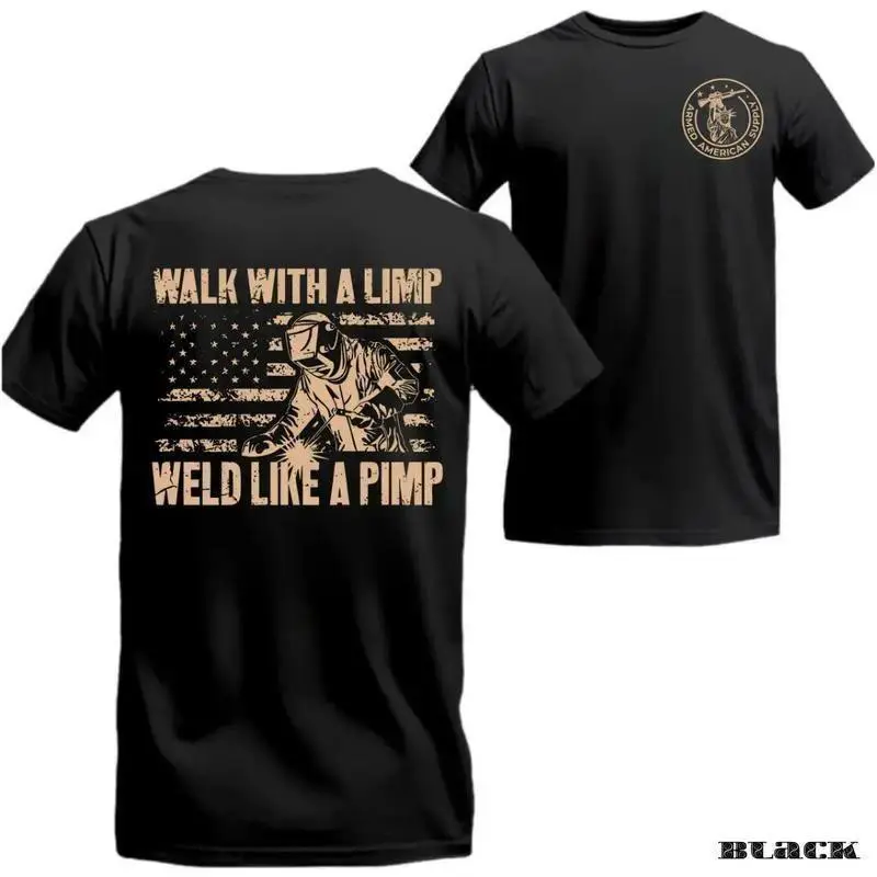 Vintage Welding Helmet Graphic Tee | Retro "Weld Like A Pimp" Aesthetic T-Shirt | Heavyweight 100% Cotton Tradesman Top | Trendy Industrial Relaxed Fit Apparel | Soft Unique Welder Gift | Chic Urban Streetwear | Daily Outfit