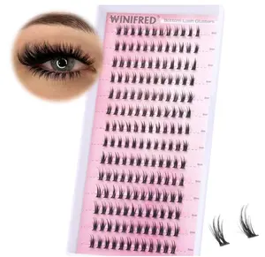 Winifred Bottom Lash Clusters Thick Volume Lower Lash Extension DIY Individual Lashes Bottom Clusters Lashes for Cluster Eyelash Extensions (168pcs)