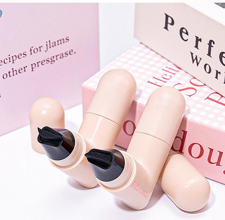 PAGE VINE One-Step Eyeliner Stamp Pen for Beginners Waterproof Smudge-Proof Winged Liner Stamp Quick Makeup Tool with 2 Shades Natural Black & Honey Tea Brown