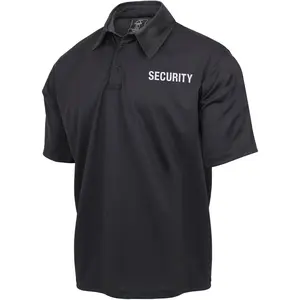 Black - SECURITY Moisture Wicking Golf Shirt