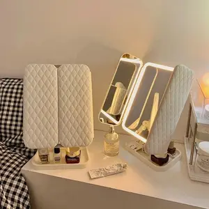 LED Makeup Mirror Trifold