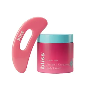 BLISS Fabgirl Firm Body Cream & Gua Sha Tool Duo for Tighter Smoother Skin with Collagen Amino Acids and Caffeine