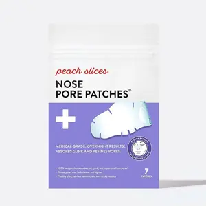Nose Pore Patches from Peach Slices - Hydrocolloid Blackhead Remover Pore Strips - Overnight Pimple Patch - Korean Skincare