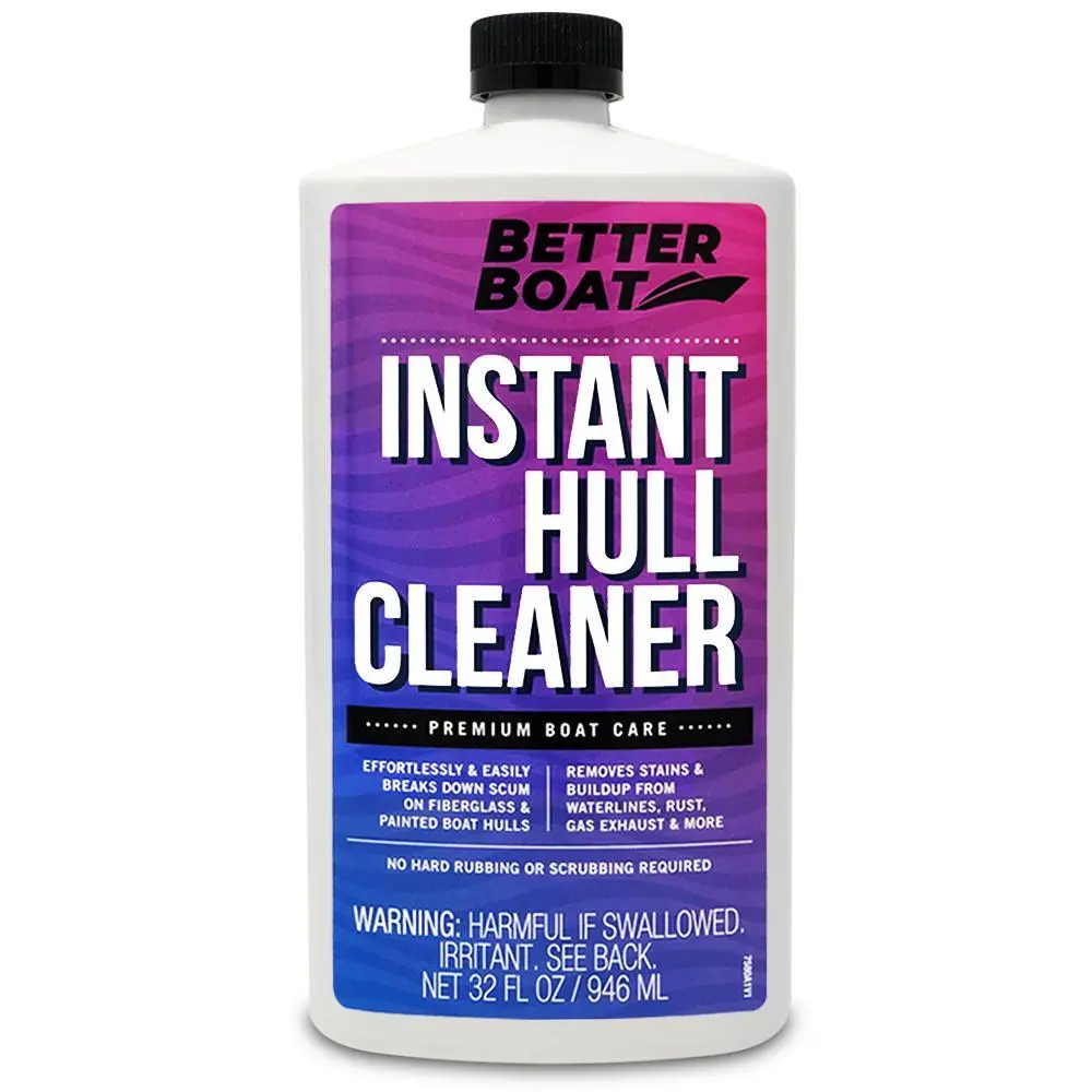 Better Boat 32 FL OZ Instant Hull Cleaner - Car Cleaning Agent for Boats & Aluminum, Fast-Action Stain & Rust Remover, Multi-Surface Use, No Scrubbing, Easy Application, Restores Shine