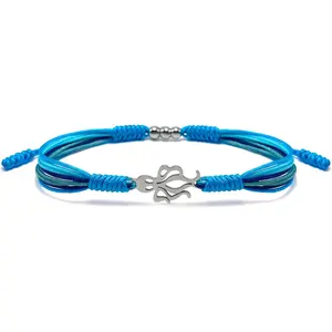 Under The Sea Blue Marine Luck and Protection Tibetan Bracelet, Surfer String Wrap for Men, Women, Forever Love Friendship