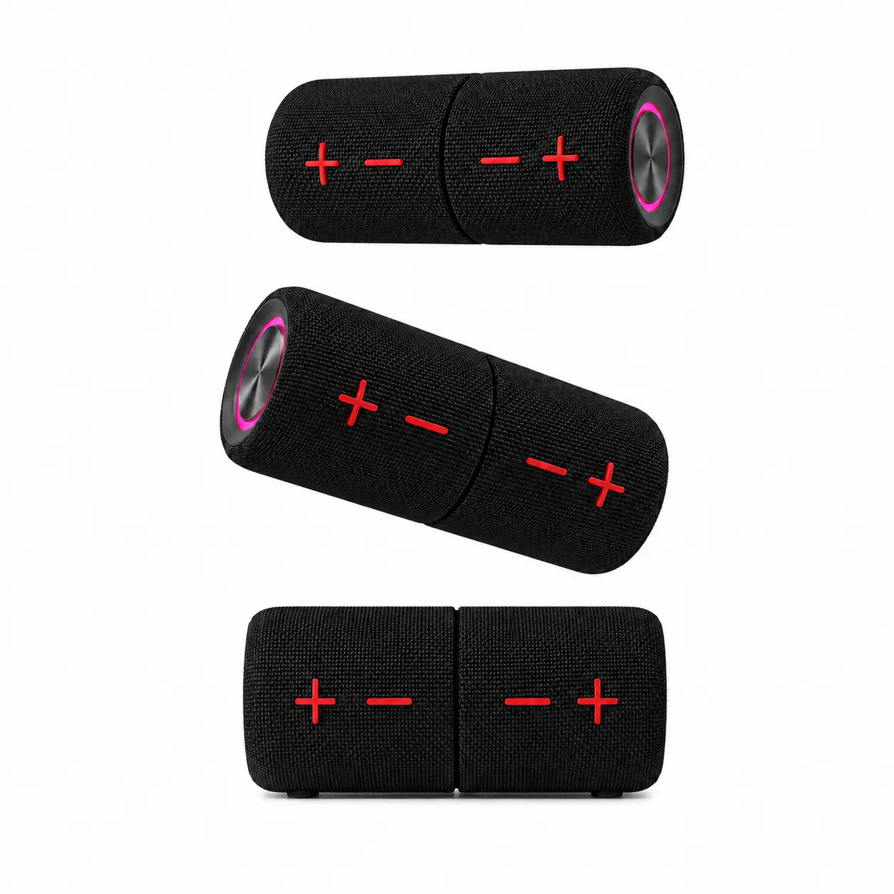 2-in-1 Magnetic Bluetooth Speaker, 20W Portable Split Stereo, Bluetooth 6.0, TWS Pairing, IPX6 Splash Resistant, RGB Lights, USB-C/AUX/TF