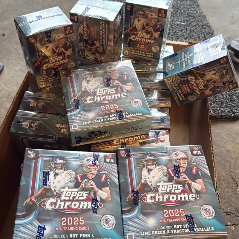 2025 Topps NFL Chrome Football Trading Card  Mega Box Or blaster (please chose while place order  )