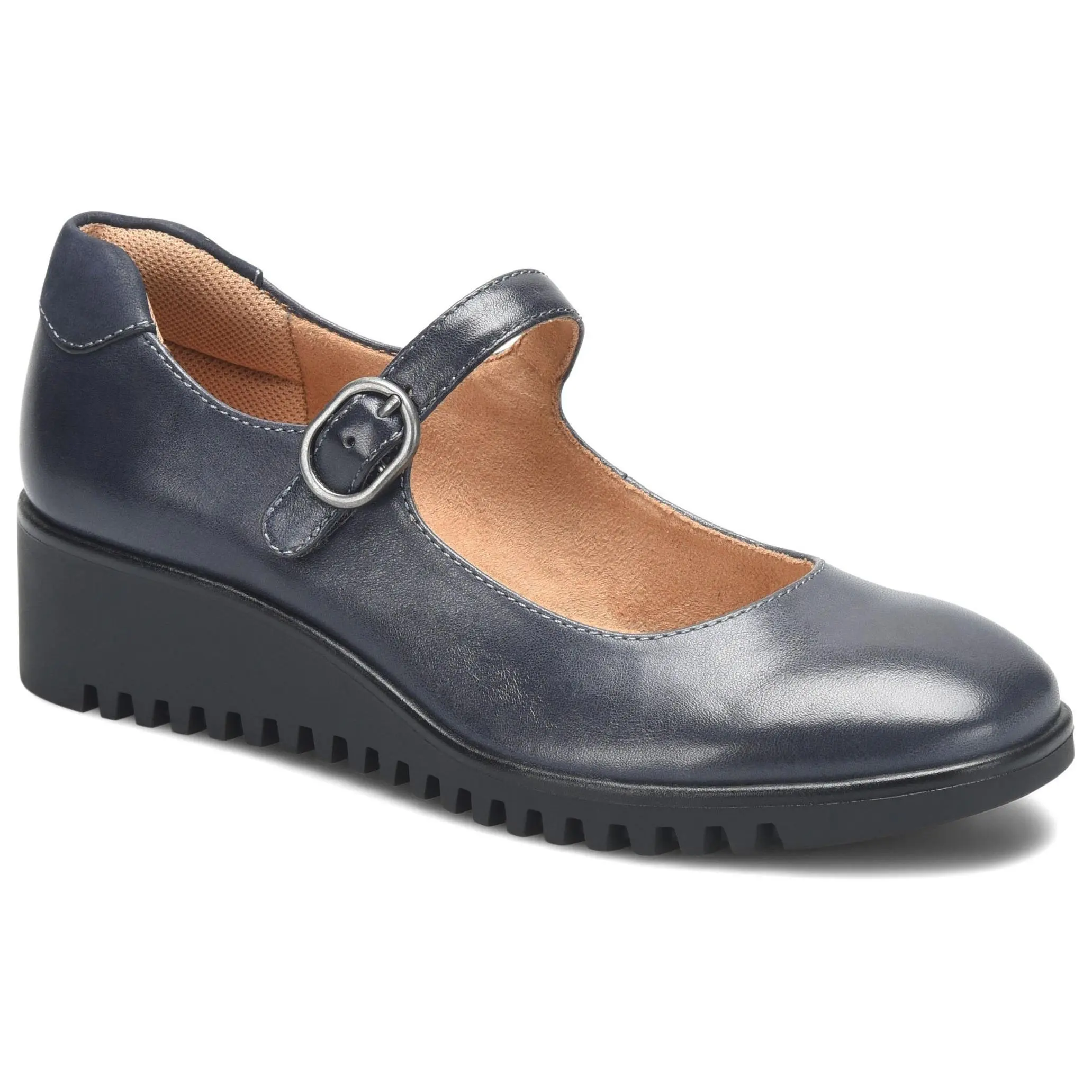 Comfortiva Leather Mary Jane Wedge- Debbie