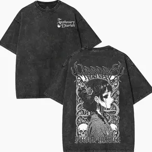 Maomao Apothecary Diaries T-Shirt, Gothic Anime Dark Fantasy Wash Shirt, Metal Tee Aesthetic Streetwear, Kusuriya no Hitorigoto Fan Gift, menswear womenswear comfortable TOP gift for her gift for him unisex graphic