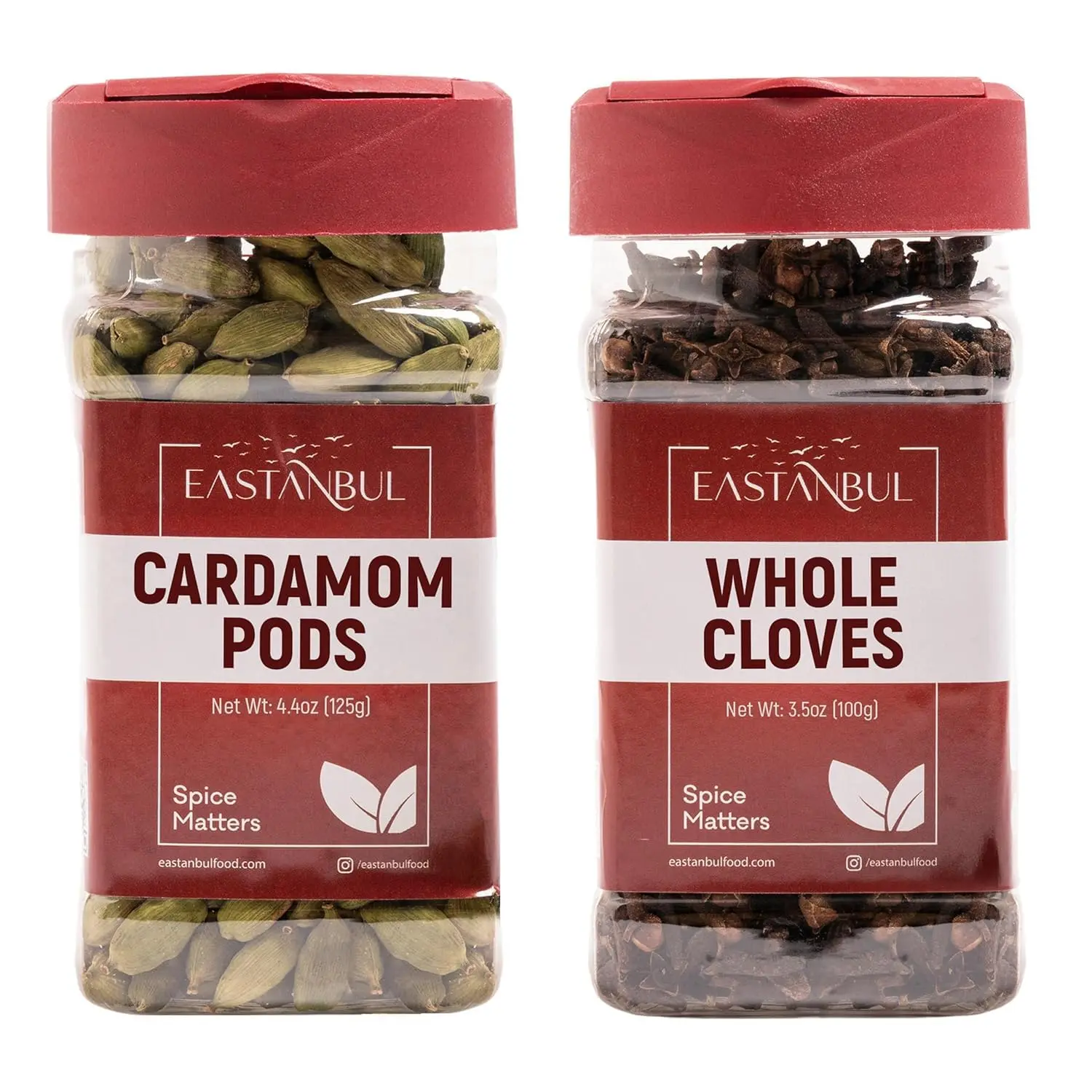 Cardamom Pods and Cloves, Green Cardamom Pods Whole 4.4oz & Whole Cloves 3.5oz, Perfect for Tea, Cardomam Seeds for Coffee, Spice Buddies