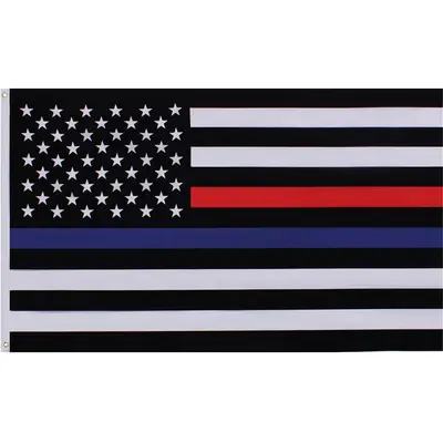 Bandiera USA Con Striscia Blu Thin Blue Line 4x6 Ft - Set All'Ingrosso