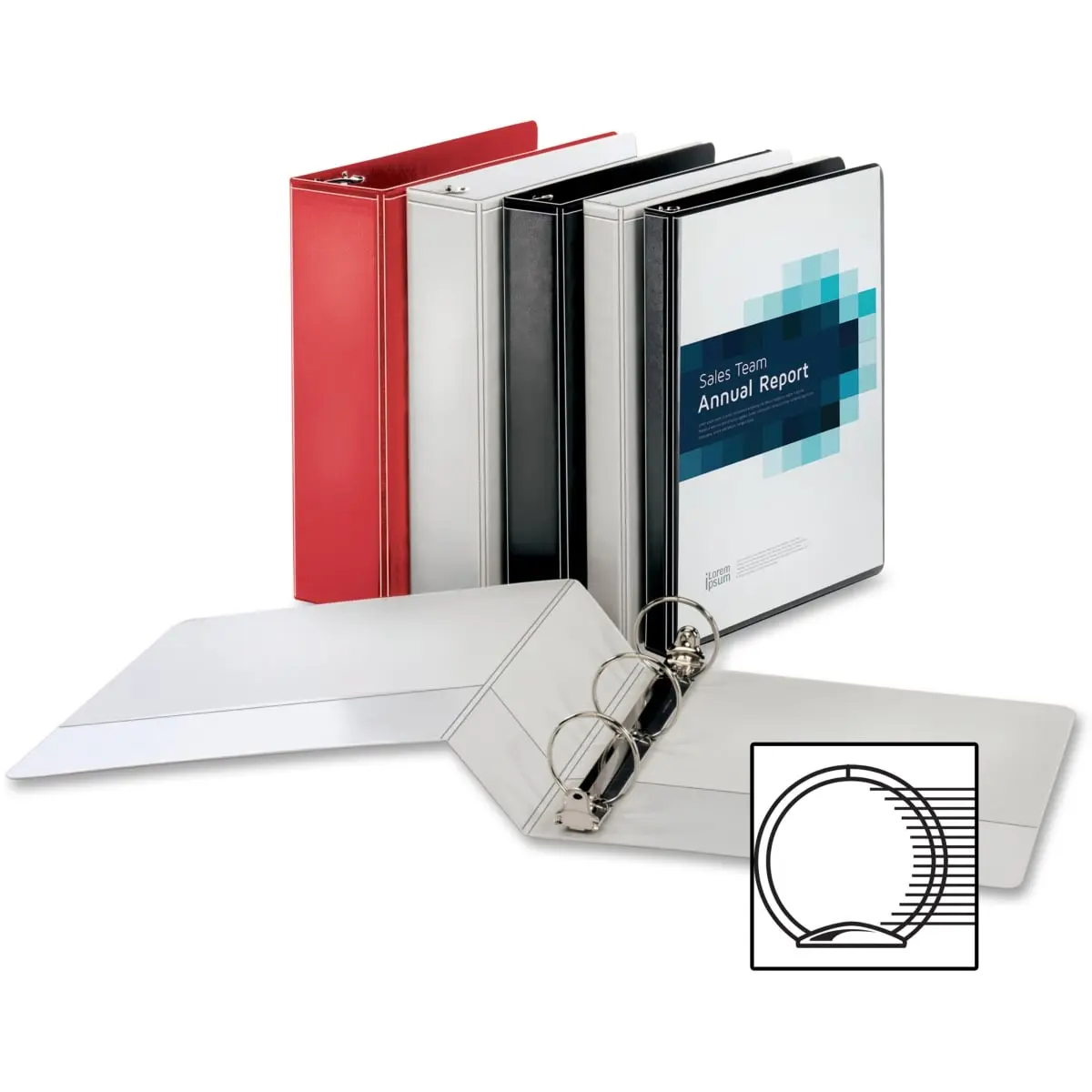 Business Source BSN09966 1 in. Ring Binder - Red