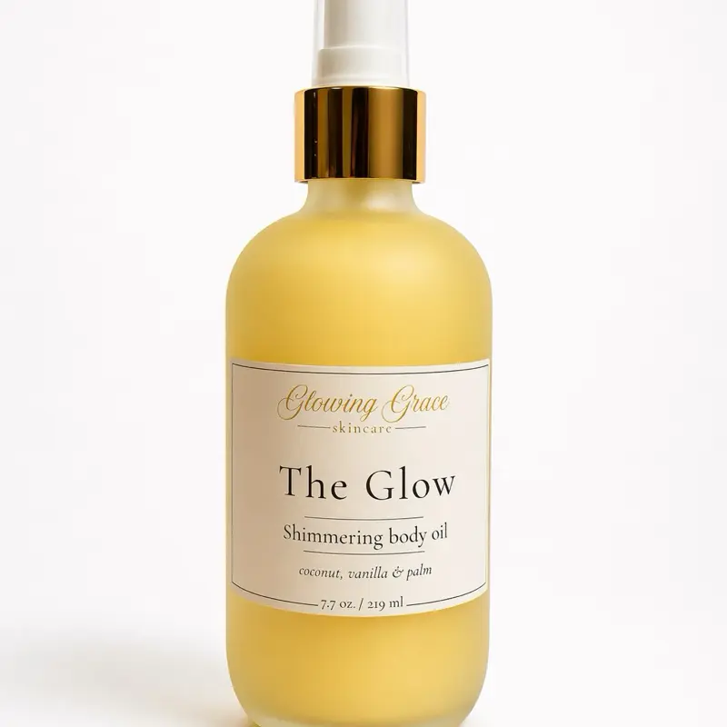 The Glow Shimmering Body Oil - Lightweight Argan & Apricot Infused Bath & Massage Oil, Beauty & Personal Care Body Care Cosmetic, Radiant