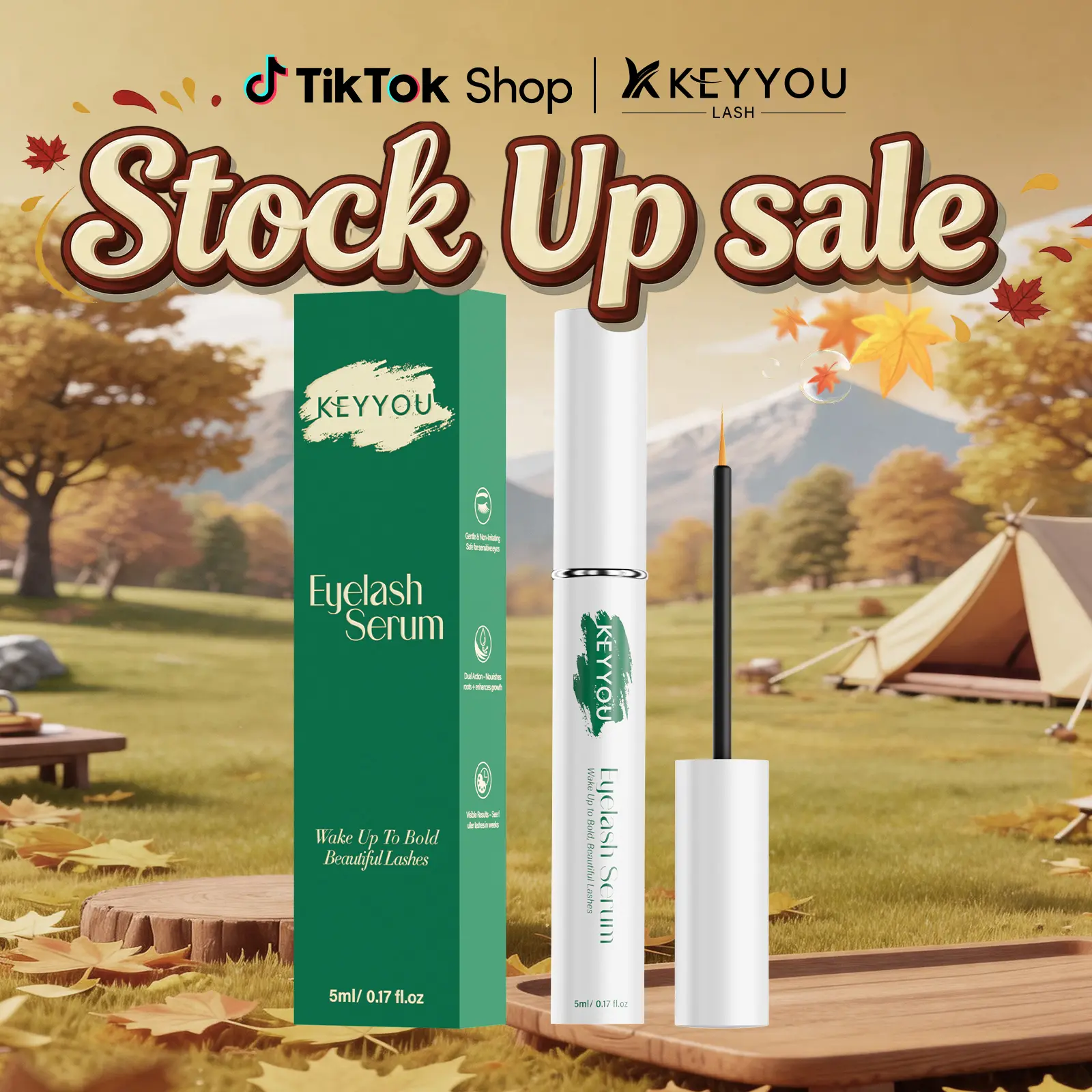 KEYYOU Korean Lash Serum to Grow Lashes & Brows Eye Korean Lash Serum for Lashes with Advanced Formula Eyelash Enhancing serum for Longer Thicker and Fuller Lashes Vegan & Cruelty-Free (5ML) #September Stock Up
