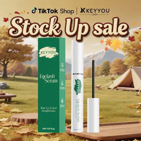 KEYYOU Korean Lash Serum to Grow Lashes & Brows Eye Korean Lash Serum for Lashes with Advanced Formula Eyelash Enhancing serum for Longer Thicker and Fuller Lashes Vegan & Cruelty-Free (5ML) #September Stock Up