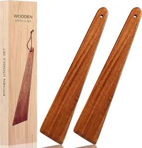 12 Teak Wooden Spatula, Kitchen Spatula Turner, Egg Scraper, Flat Wooden Turner,  Cooking Utensil, Small  Flipper, Kitchen Spatulas for Flipping, Serving, Scraping & Turning.
