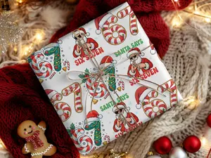 Funny 6 7 Wrapping Paper, Santa Says 6 7 Christmas Wrap Roll
