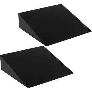 2 Pack Yoga Foam Wedge, 13" EVA Foam Calf Stretch Slant Board for Lower Leg Strength Improvement, Squat Wedge Incline Block for Workout, Exercise, Knee Pad, Back Support, Footrest Cushion (Black)