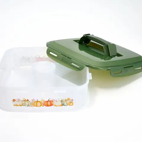 LocknLock Harvest Printed Appetizer & Dessert Tray