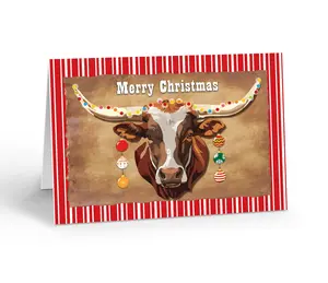 Stonehouse Collection Custom Western Christmas Cards, Pick a Western Design & Add Your Own Interior Message, 24-Pack with Envelopes | 6.25 x 4.5 | Made in USA