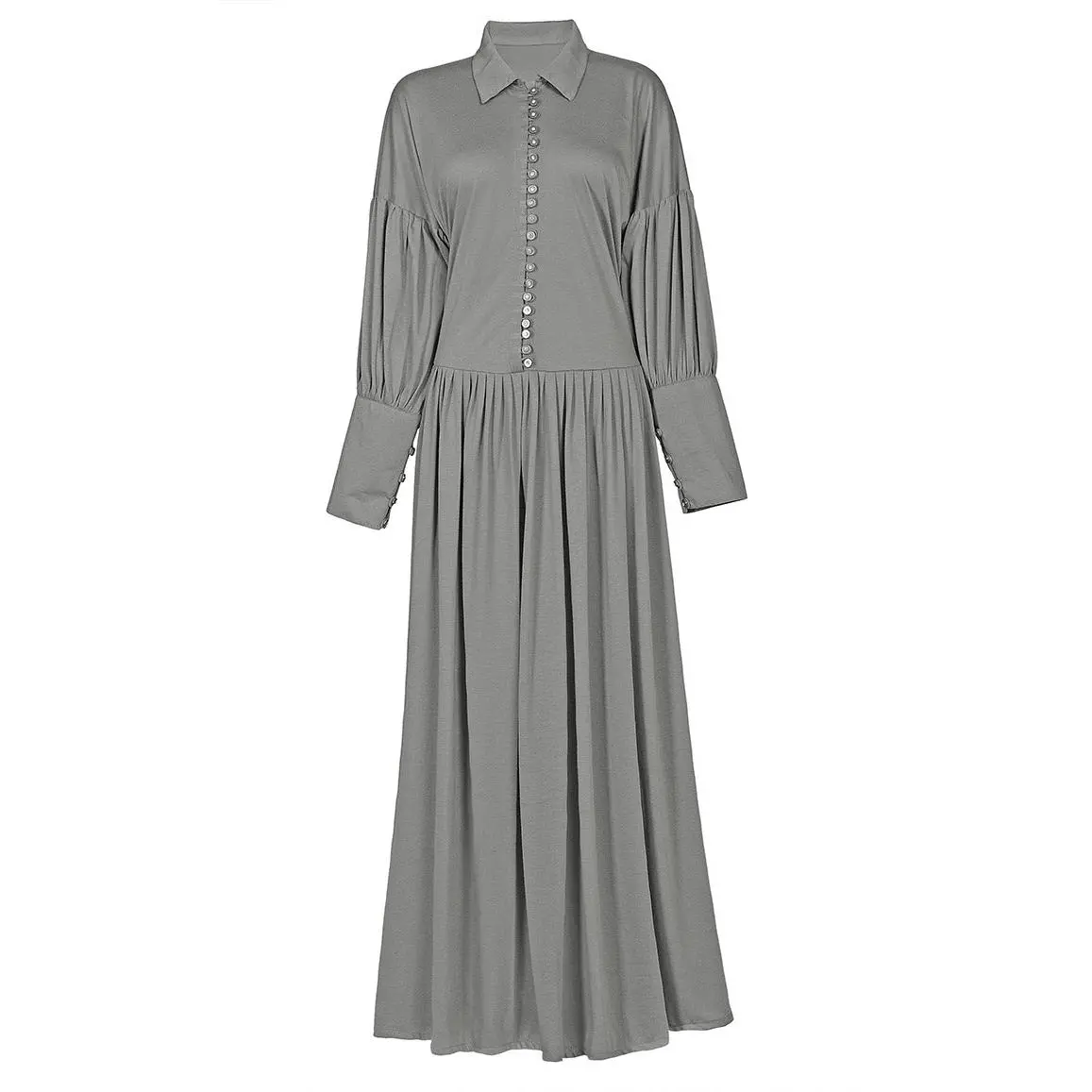 Women's Everydaywear Grey Viscose Jersey Abaya