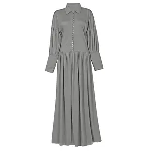 Women's Everydaywear Grey Viscose Jersey Abaya