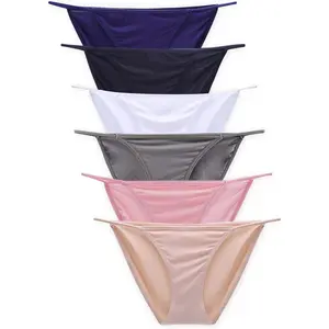Women's Low-Rise String Bikini Panty Stretch Briefs