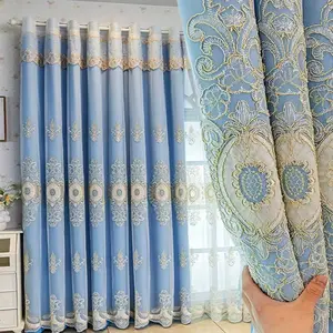 1pc European Luxury Double Layer Sheer Curtain, Princess Style, Light Blocking, Suitable for Kids Room, Living Room, Bedroom