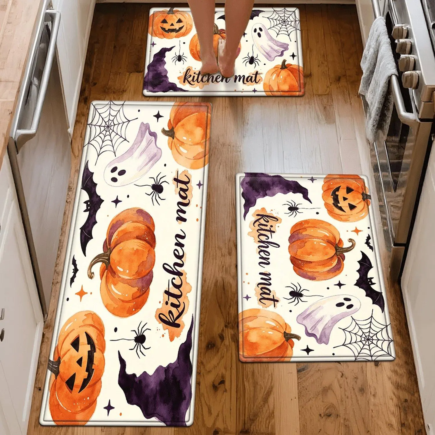 1pc Non-Slip Thick Soft Flannel Floor Mat Suitable & Bathroom Mat, Washable Absorbent with Adhesive Backing, Thick Cushioning Suitable for Door Mat, Bath Mat, Kitchen, Machine Washable