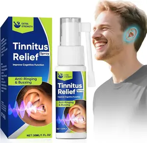 Tinnitus Relief Spray for Ringing Ears 30ML Effective Drops Natural Herbal Supplement Reduce Ear Clicking Buzzing Improve Hearing for Men Women Daily Use