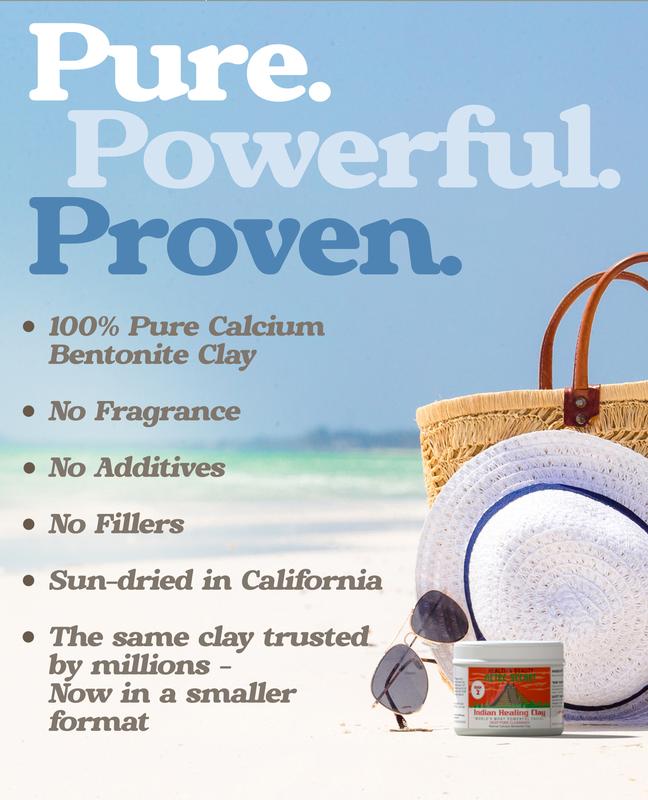 NEW 10oz SIZE! - ETANA BEAUTY Aztec Secret Indian Healing Clay - 100% Natural Calcium Bentonite for Deep Pore Cleansing, Skin Care, Facials, Wraps & More  - Soft