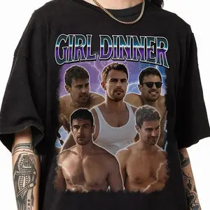 Vinateg Theo James White Lotus Girl Dinner Shirt, Retro Theo James Homage Shirt, White Lotus Resort Tee Gift for Men and Women