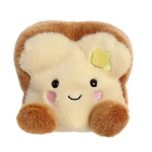 Palm Pals Adorable Buttery Toast 5 inch Brown Mini Soft Plush Collectable Stuffed Animal