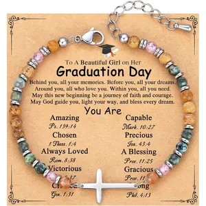 Graduation Gifts for Her 2026, Graduation Decorations  Bracelets for Women Girls Middle High School College Graduates, With Graduation Cap Box and Meaningful Cards