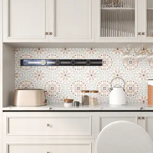 Jeedeson Colored Vinyl Flooring Roll, Decorative Wall / Floor Roll 120 in. L x 12 in. W x 0.04 in. T