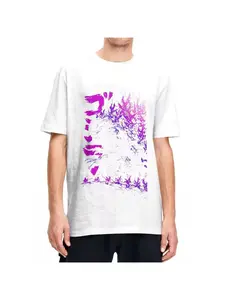 Men's Millennium Godzilla T-Shirt, Movie Monster Costume, Summer Vintage Short Sleeve, O-Neck Casual Printed Tee, Fitted Style