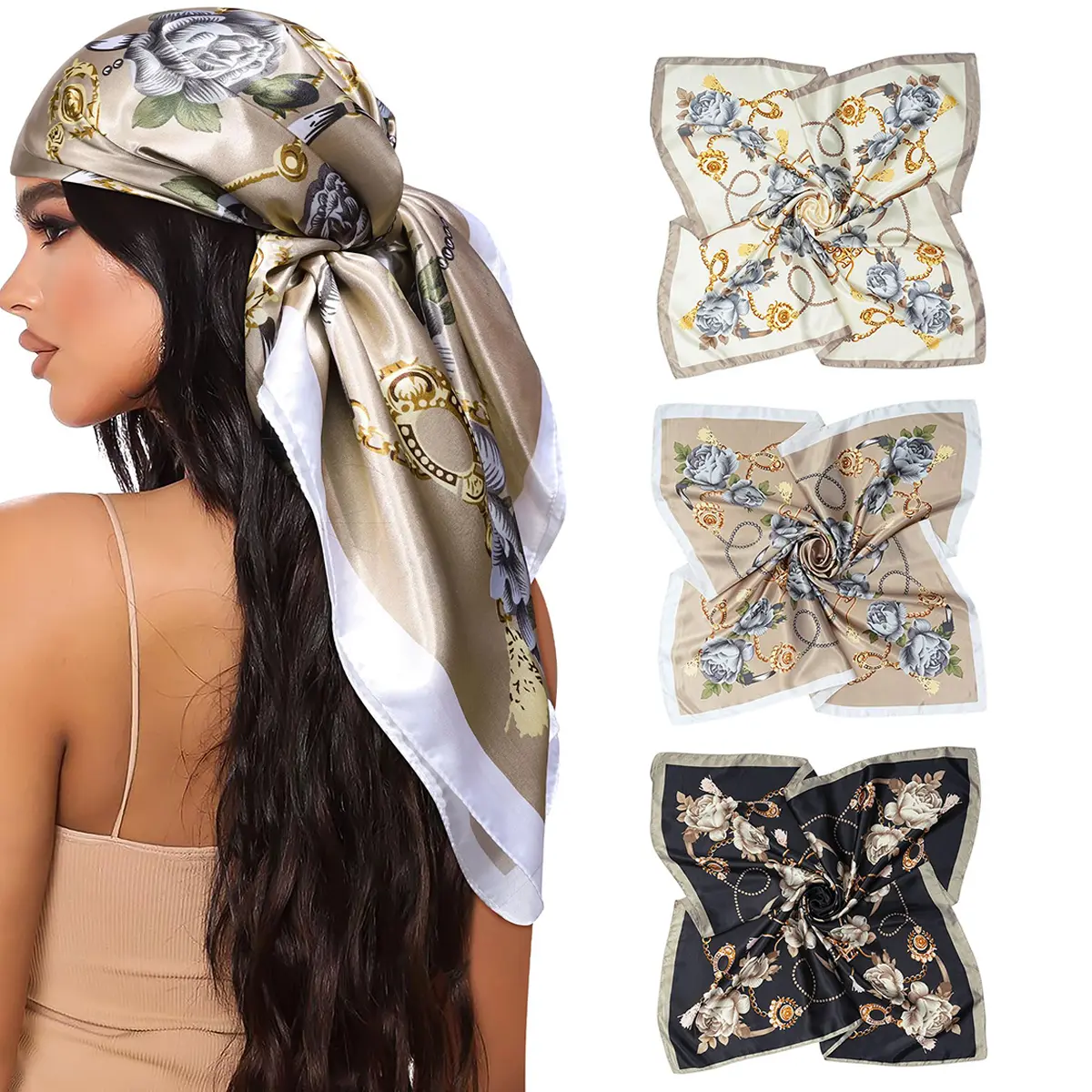 Floral (Black/Camel/Beige)