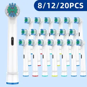 8/12/20Pcs Replacement Toothbrush Heads Replaceable Brush Heads Compatible with Oral-B Braun Professional Electric Toothbrush Heads Brush Heads