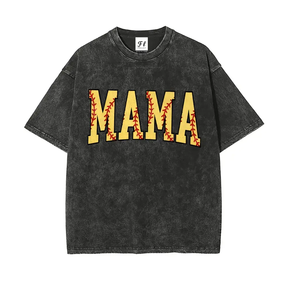 Men's Vintage Wash Cotton Crew Neck Shortsleeve T-Shirt - Menswear Casual Top, Softball Mama Apparel, Mother's Day Gift for Softball Fans