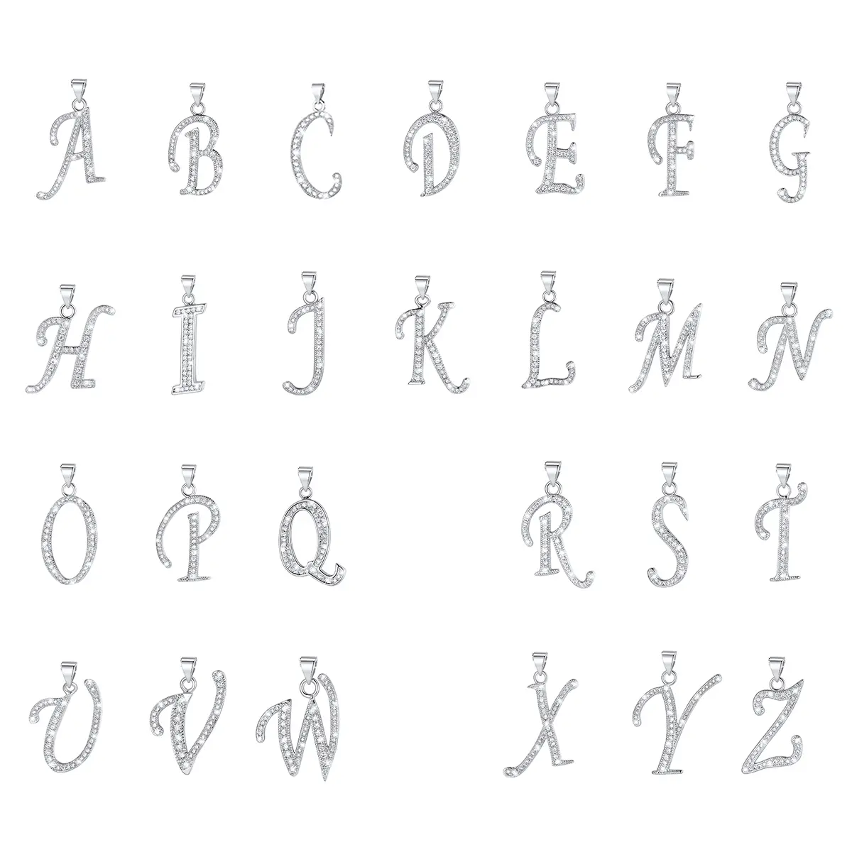 Single Initial Necklace-Steel