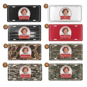 Big Deborah Camo License Plate, 12" x 6" Aluminum Vanity Tag for US Vehicles, best gift, Old School Bottomland Camo Duck Camo Woodland Camo Vanity Plate
