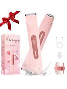 Women's Electric Hair Trimmer, 2-In-1 Bikini trimmer, Legs, Underarms, Arms Hair Removal, Ipx7 Waterproof, Dual Ceramic Blades, Pain-Free Depilation, Dual Functionality, Body Hair Trimmer