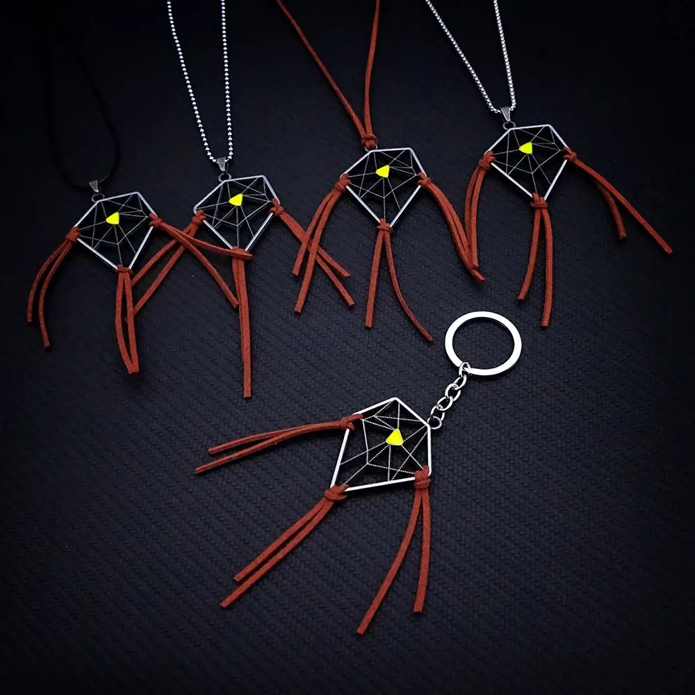 Death Stranding Metal Dream Catcher Necklace with Decorative Charm, Unisex Costume Jewelry Pendant Chain Choker