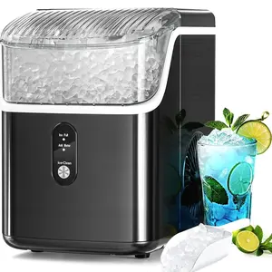 Antarctic Star Nugget Ice Maker with Soft Chewable Pellet Ice 34lbs/24H - Black